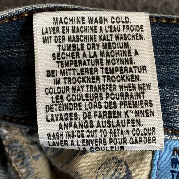 Vintage Y2K 00s Gold Sign Passion Low Rise Bootcut Flare Jean 28 Blue USA Made - Picture 16 of 16